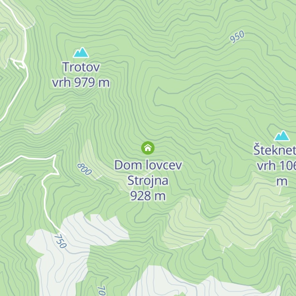 Map of Dom lovcev Strojna