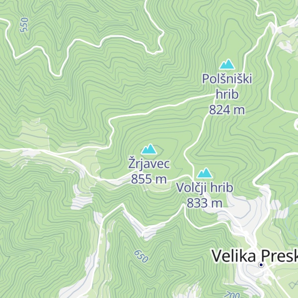 Map of Žrjavec
