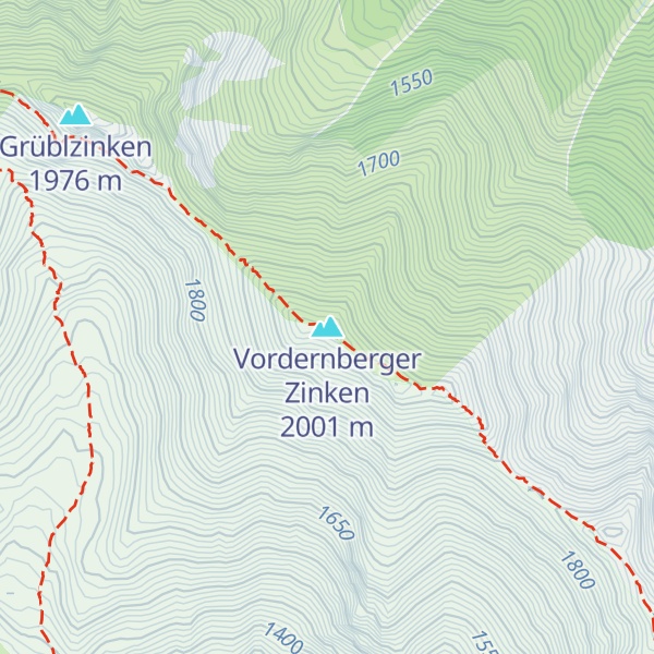 Map of Vordernberger Zinken