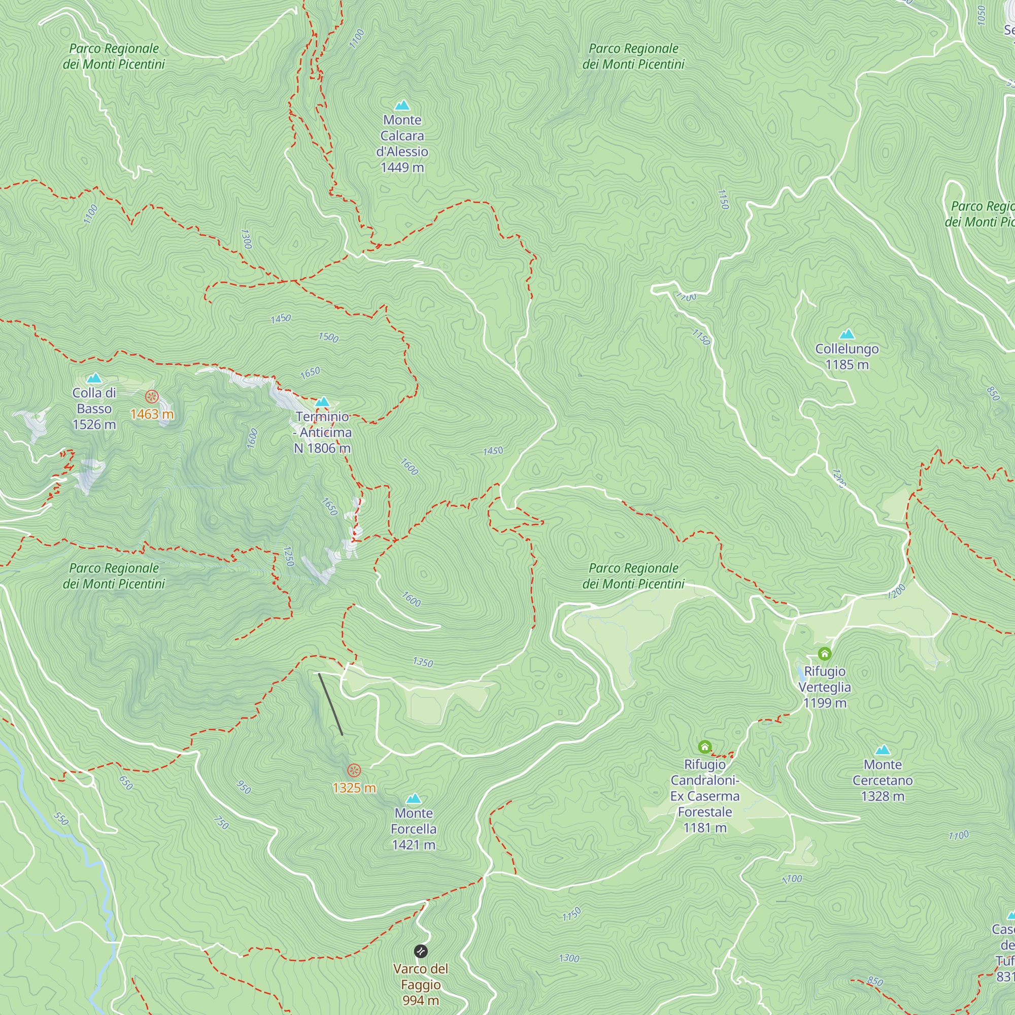 Rifugio degli Uccelli map