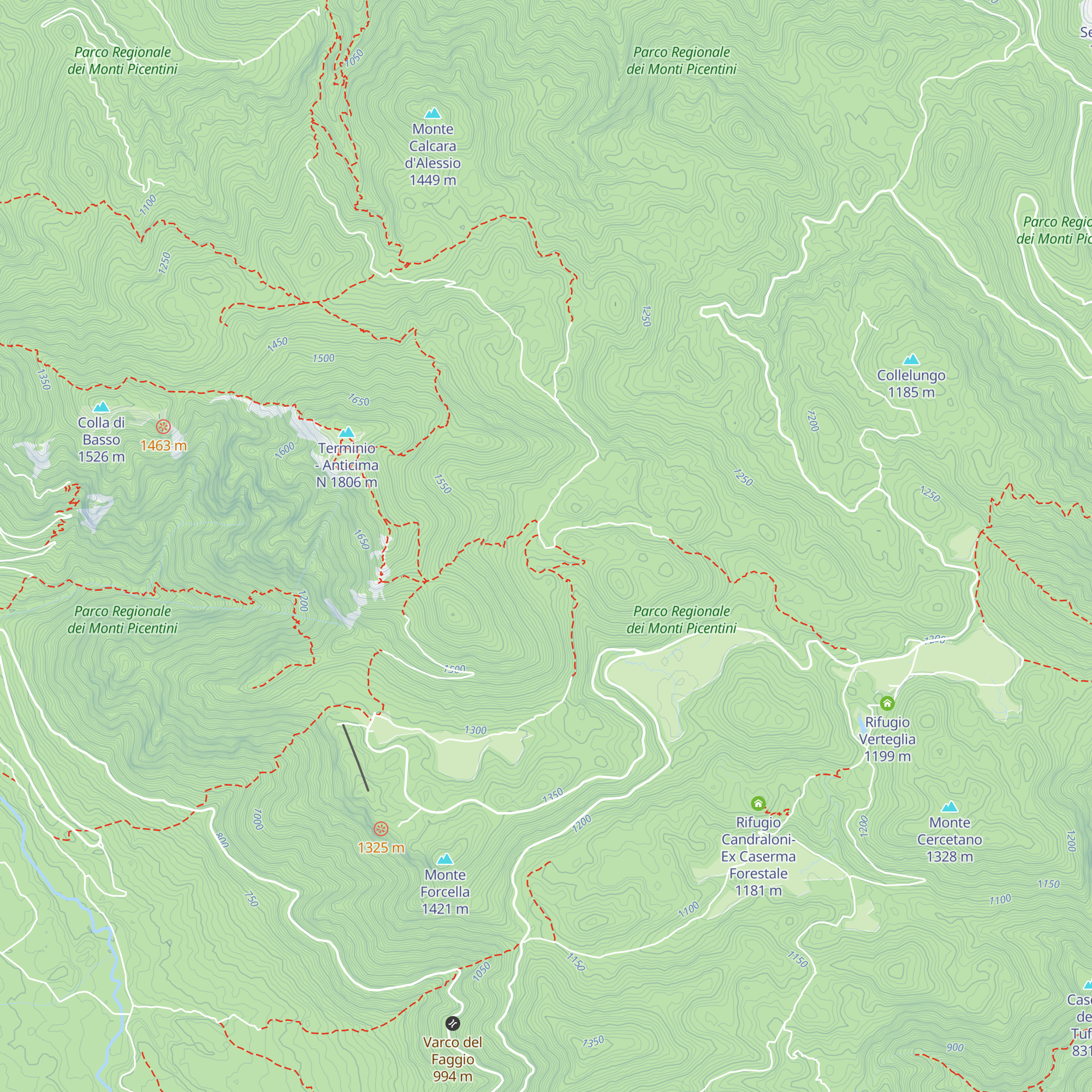 Rifugio degli Uccelli map