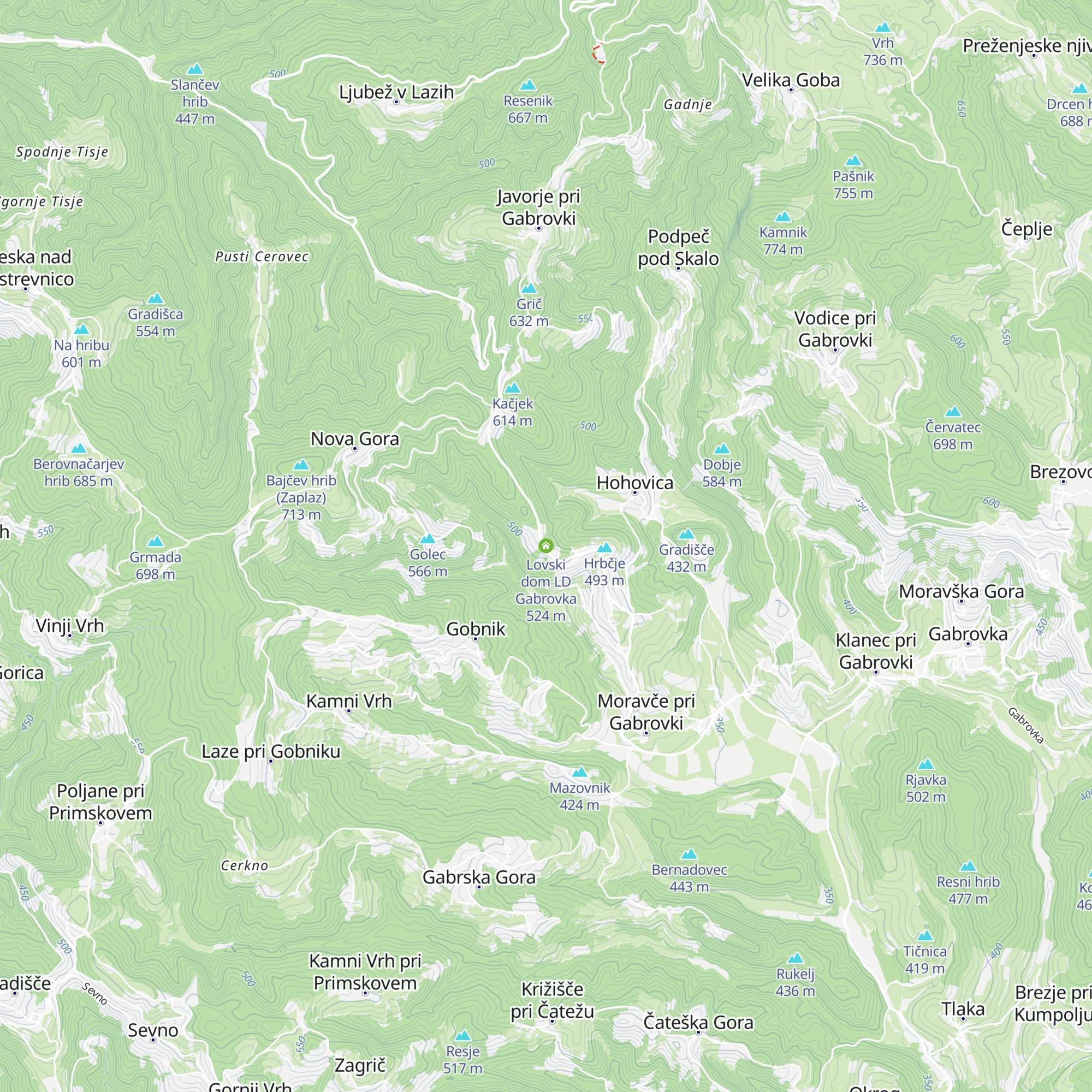 Lovski dom LD Gabrovka map