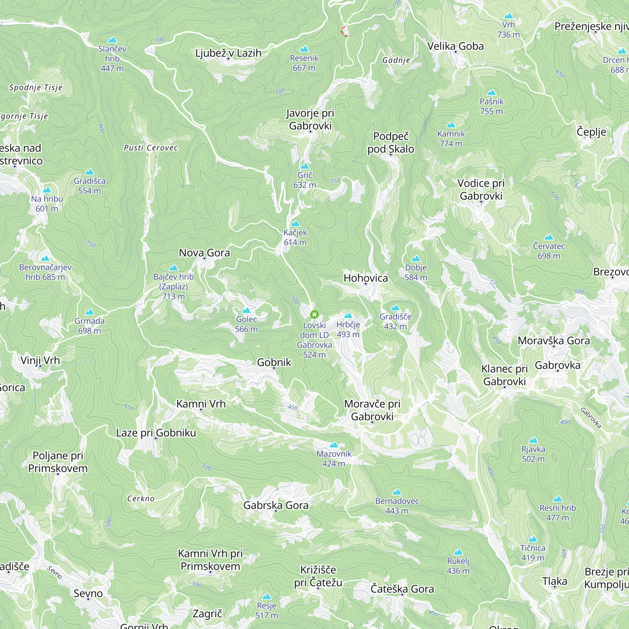 Lovski dom LD Gabrovka map