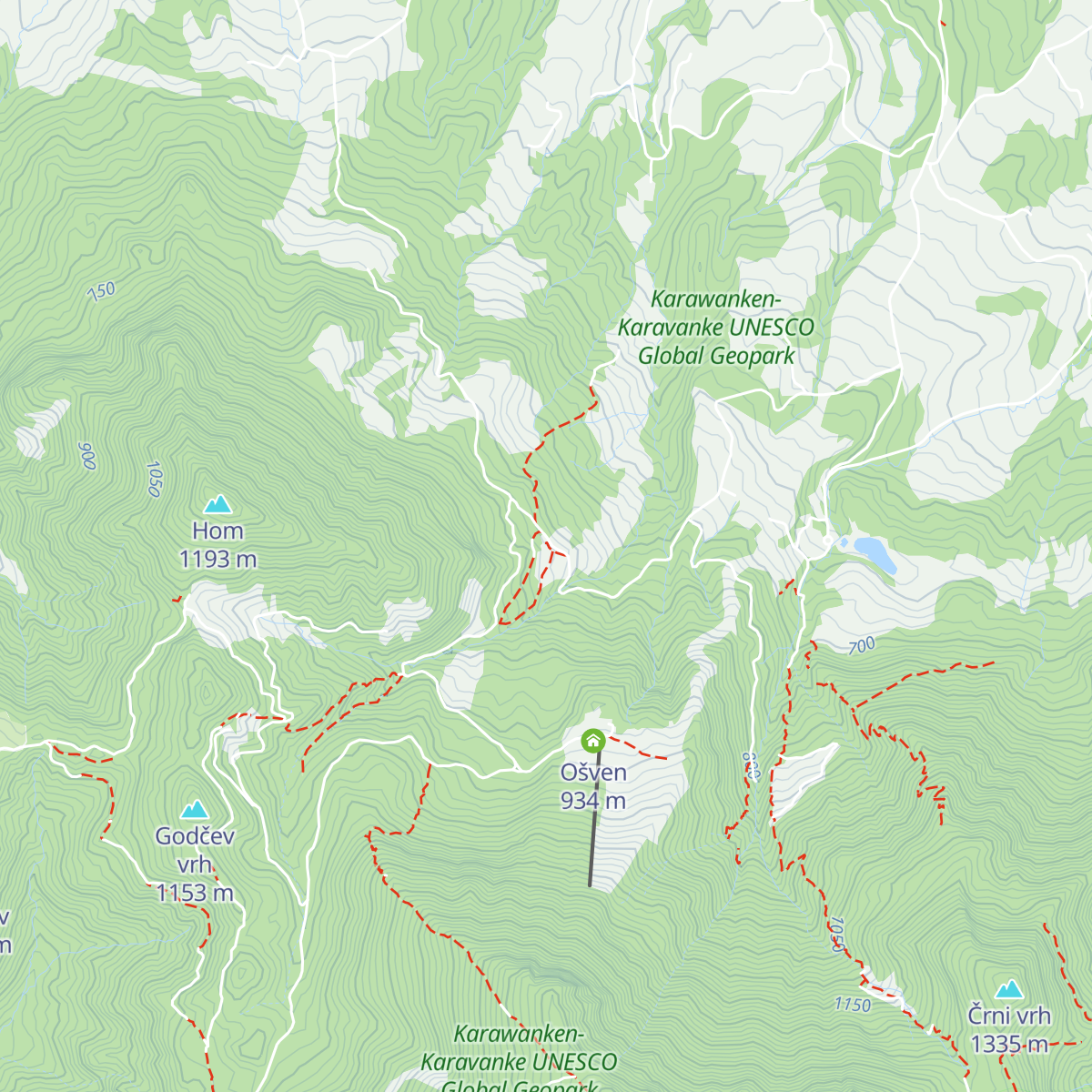 Smučarska koča map