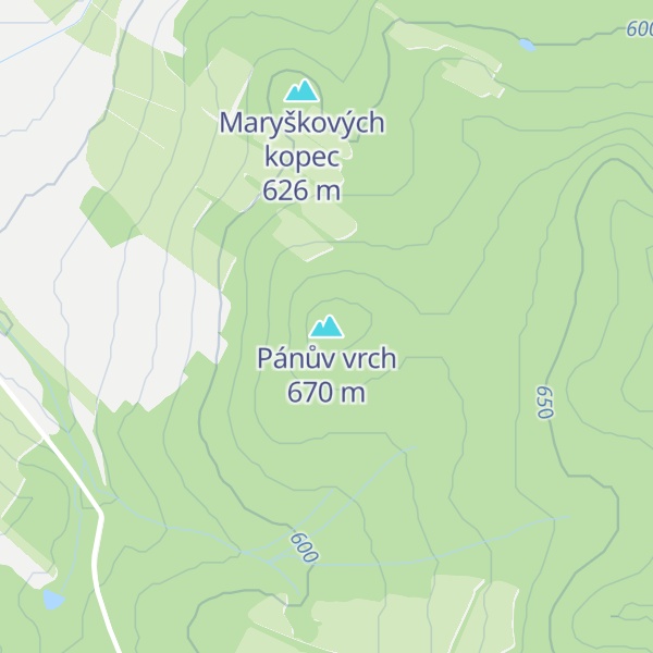 Map of Pánův vrch