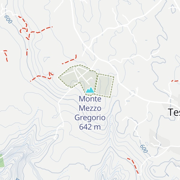 Map of Monte Mezzo Gregorio