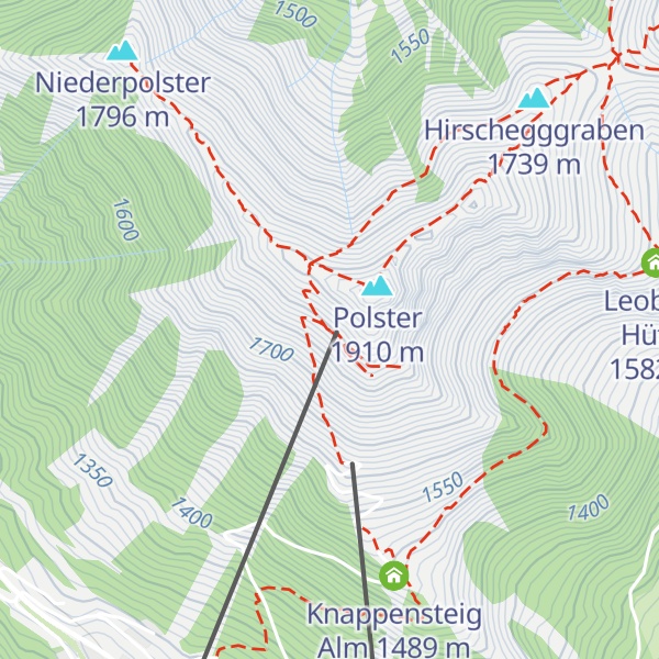 Map of Polster Schutzhaus