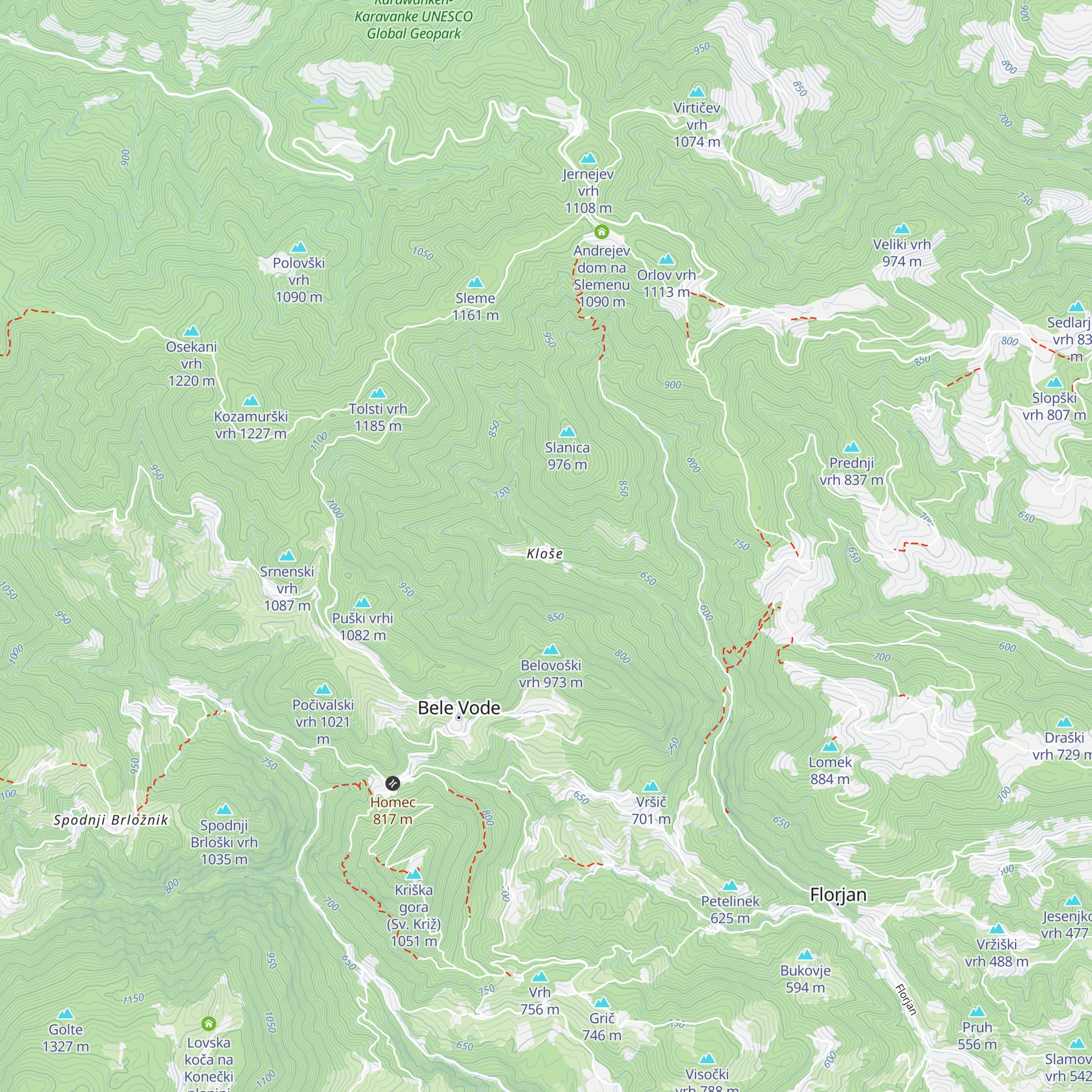 LD Smrekovec map