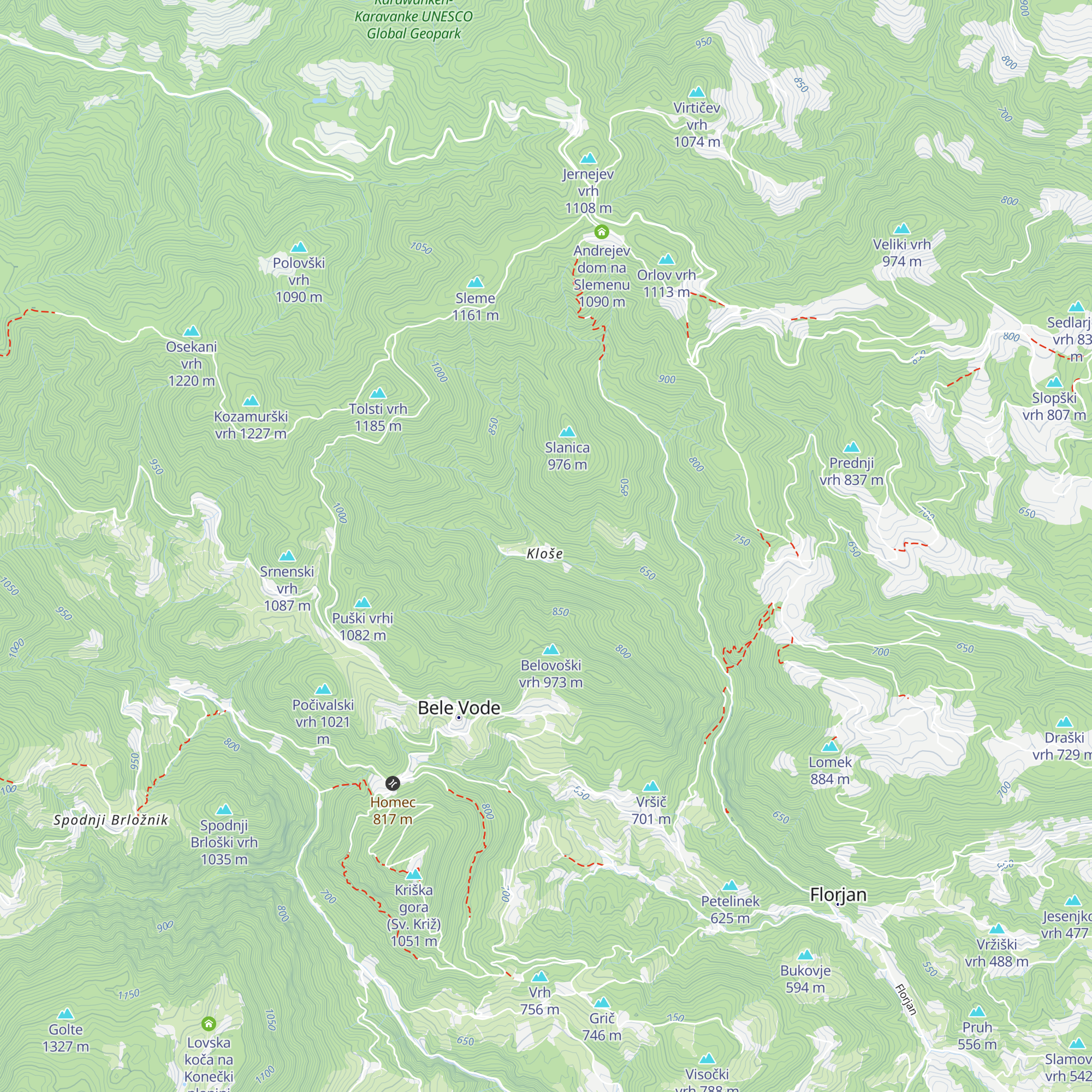 LD Smrekovec map