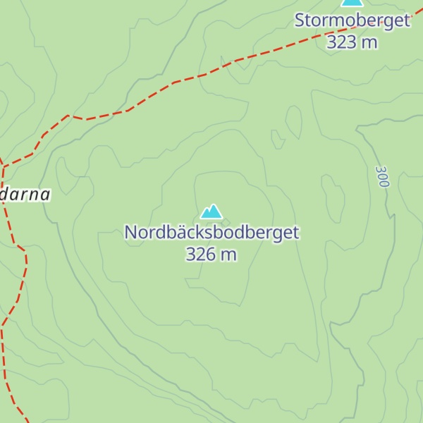 Map of Nordbäcksbodberget