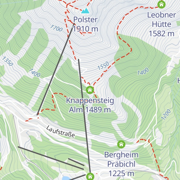 Map of Knappensteig Alm
