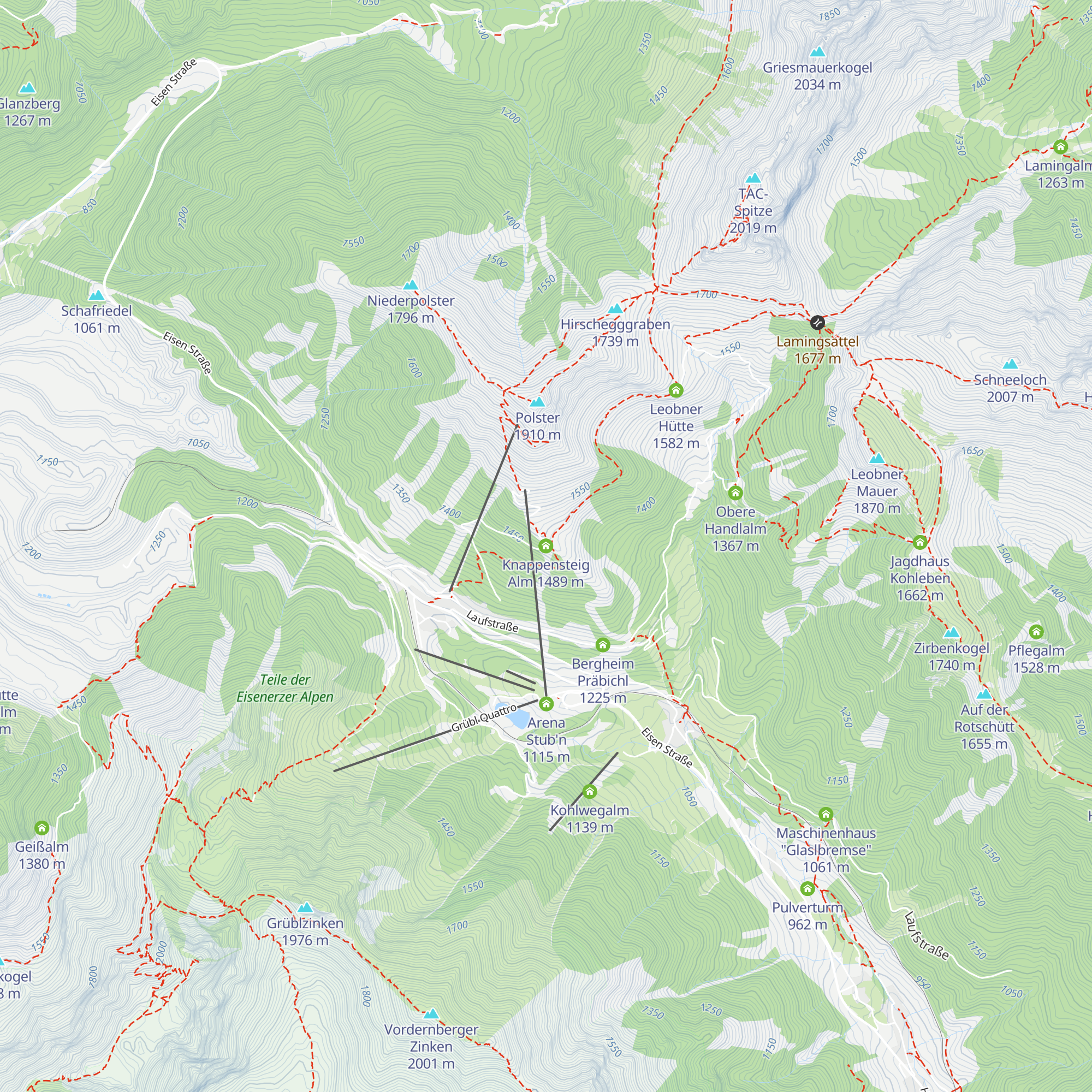 Knappensteig Alm map