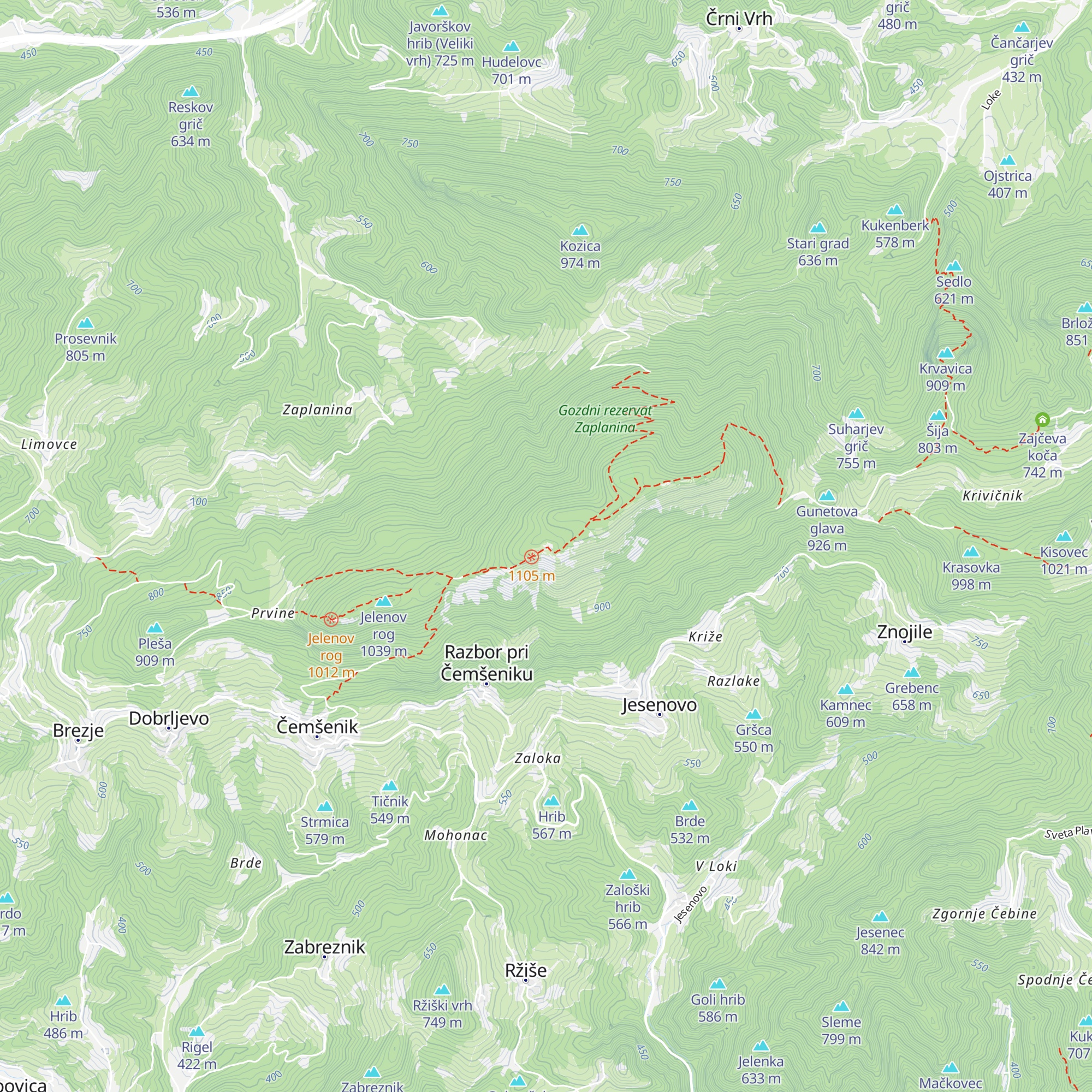 Dom dr. Franca Goloba na Čemšeniški planini map