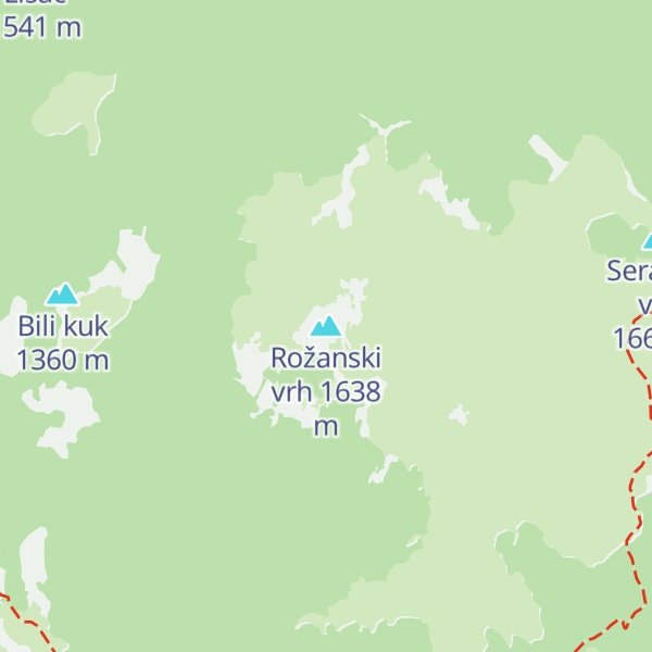 Map of Rožanski vrh