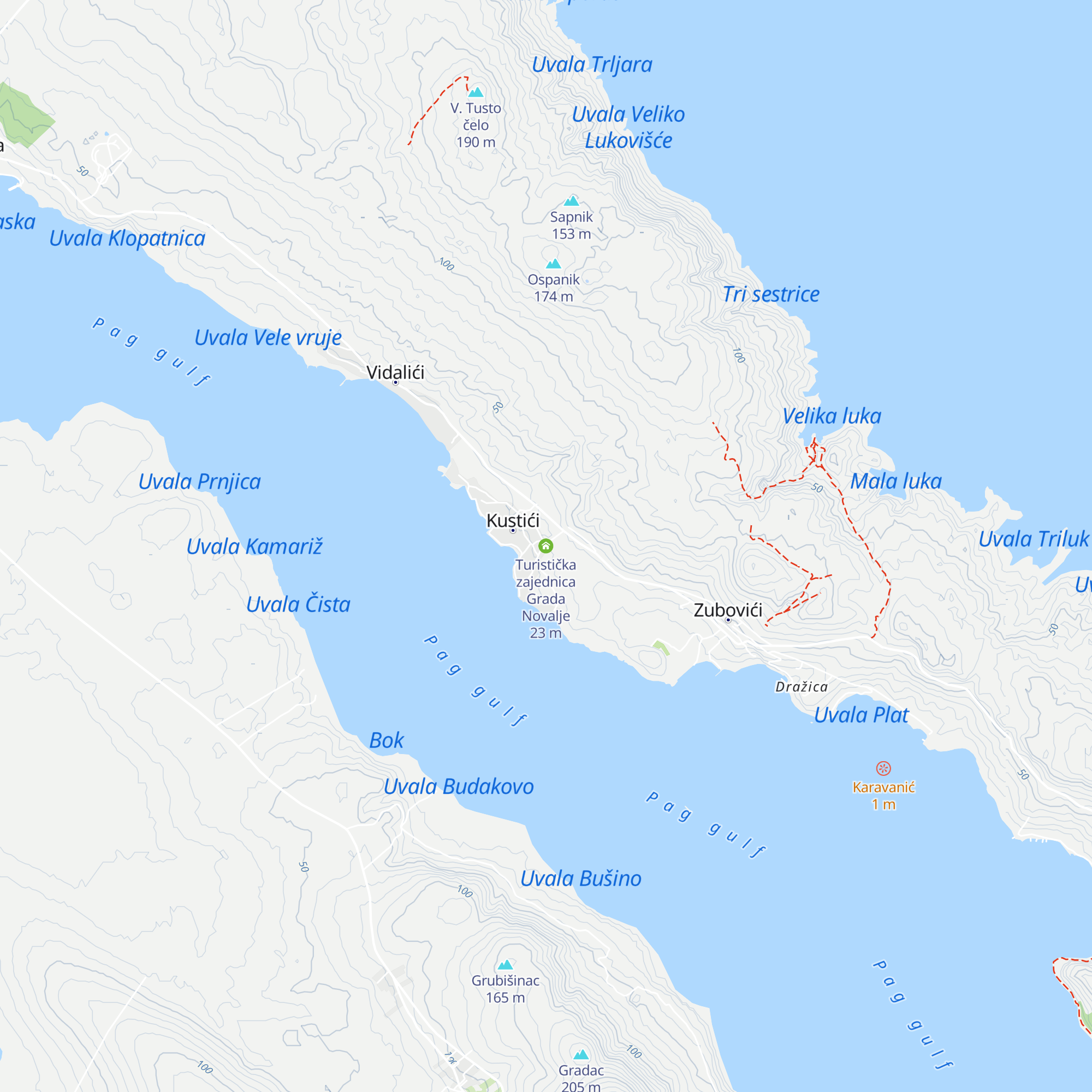 Turistička zajednica Grada Novalje map