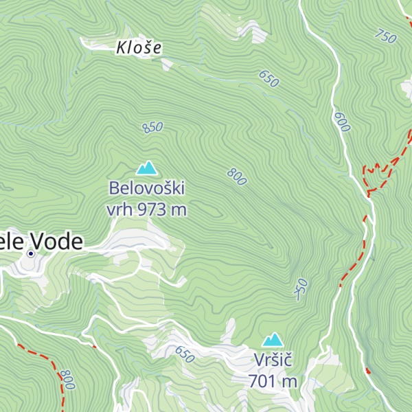 Map of Napočki vrh