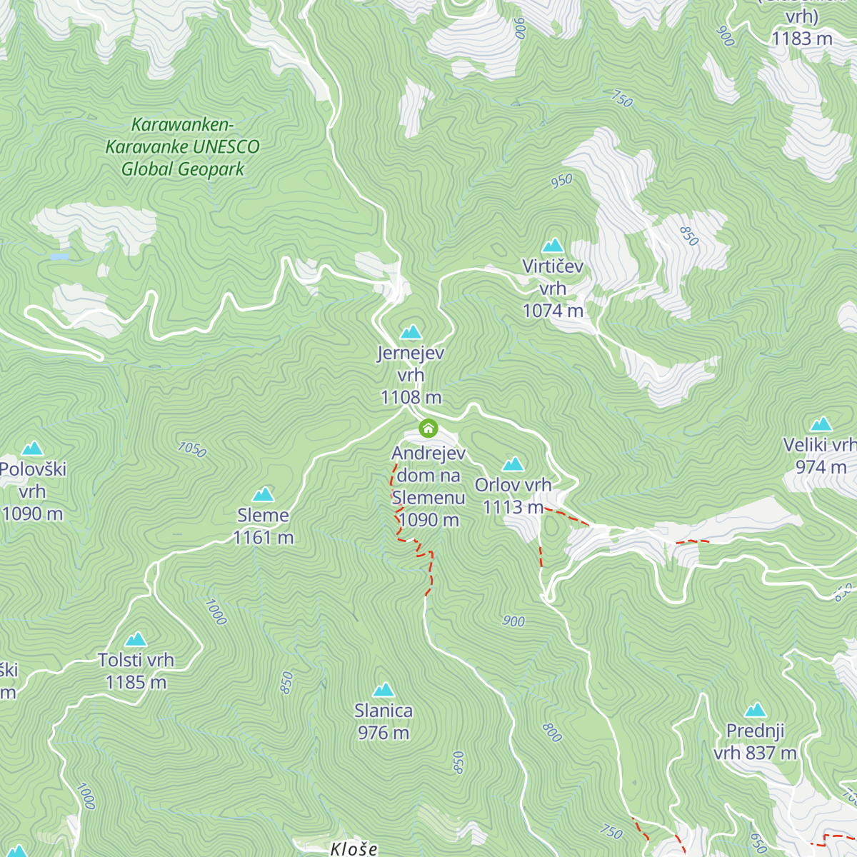 Andrejev dom na Slemenu map