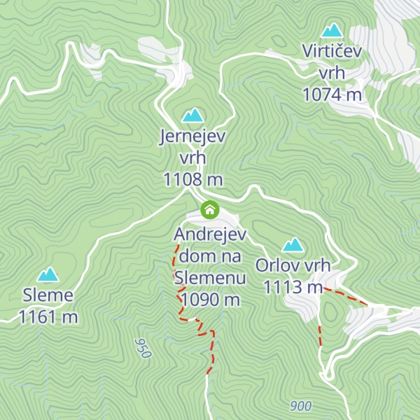 Map of Andrejev dom na Slemenu
