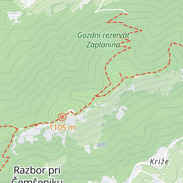 Map of Tolsti vrh