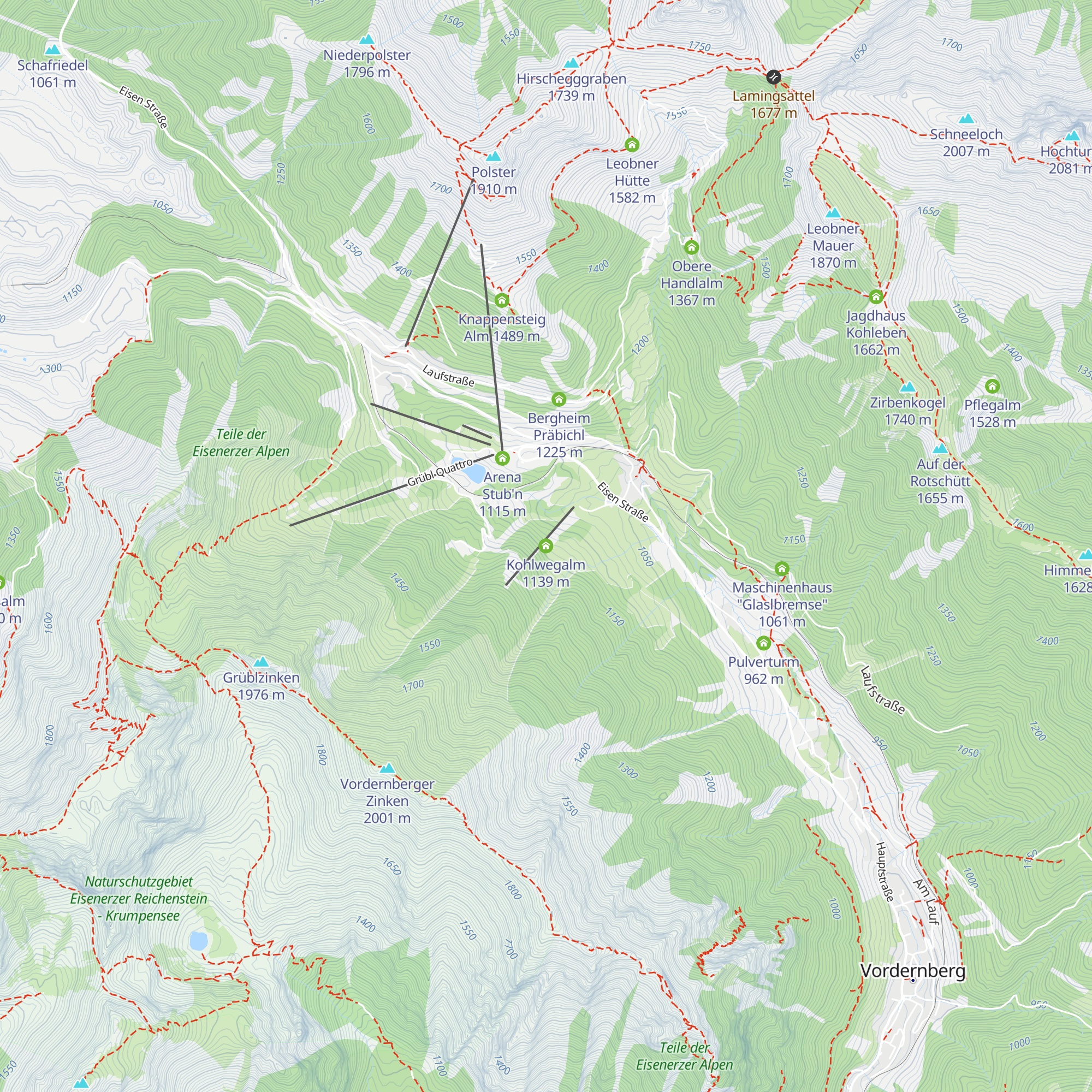Kohlwegalm map