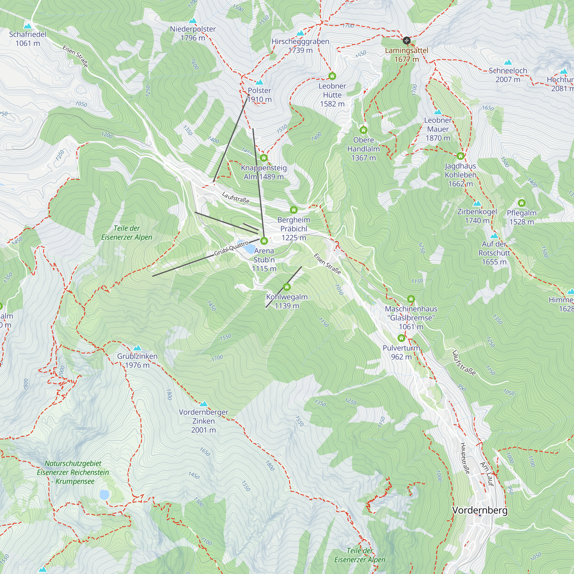 Kohlwegalm map