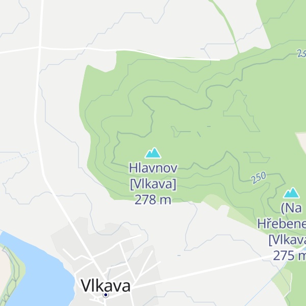 Map of Hlavnov [Vlkava]