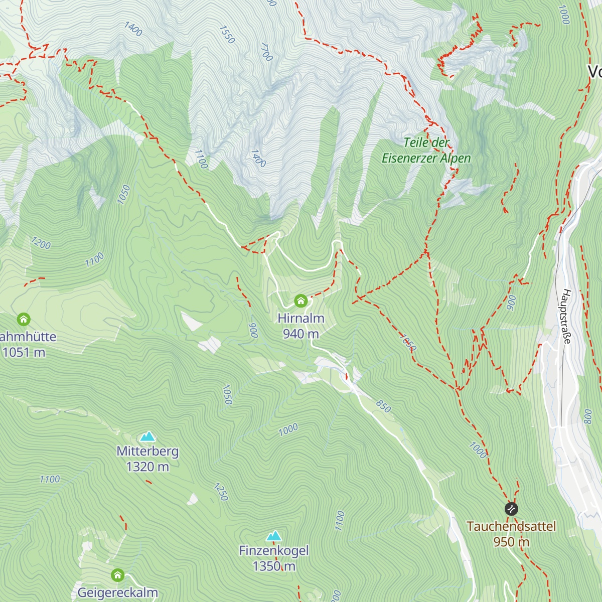 Hirnalm map