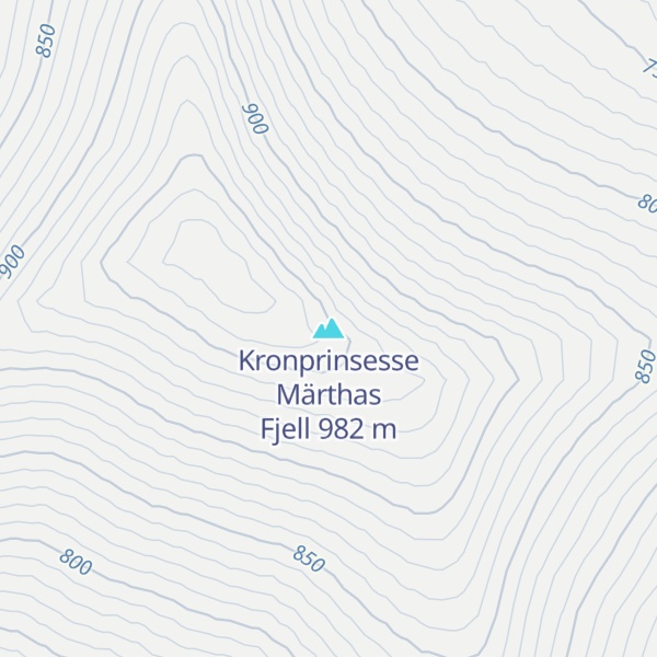 Map of Kronprinsesse Märthas Fjell