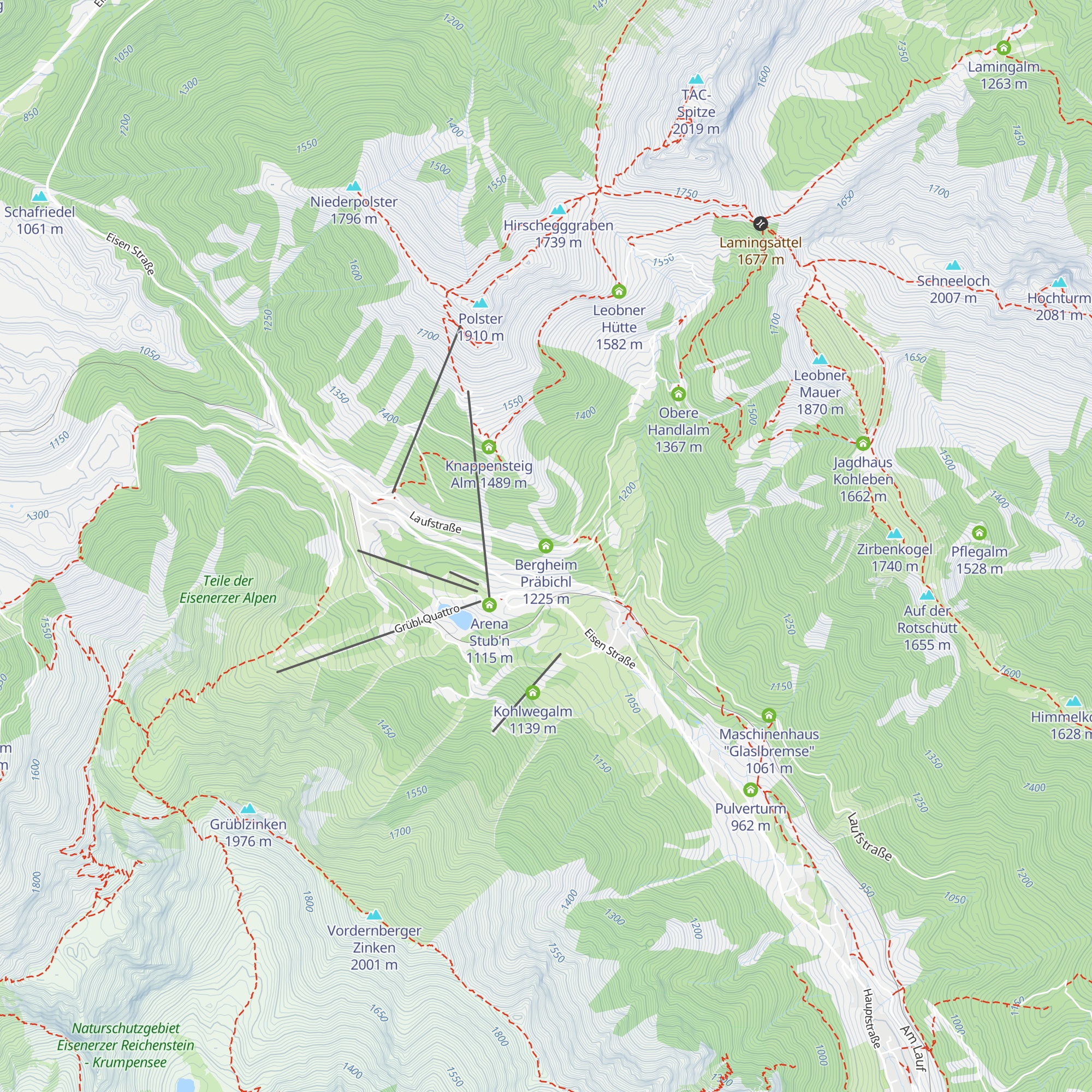 Bergheim Präbichl map