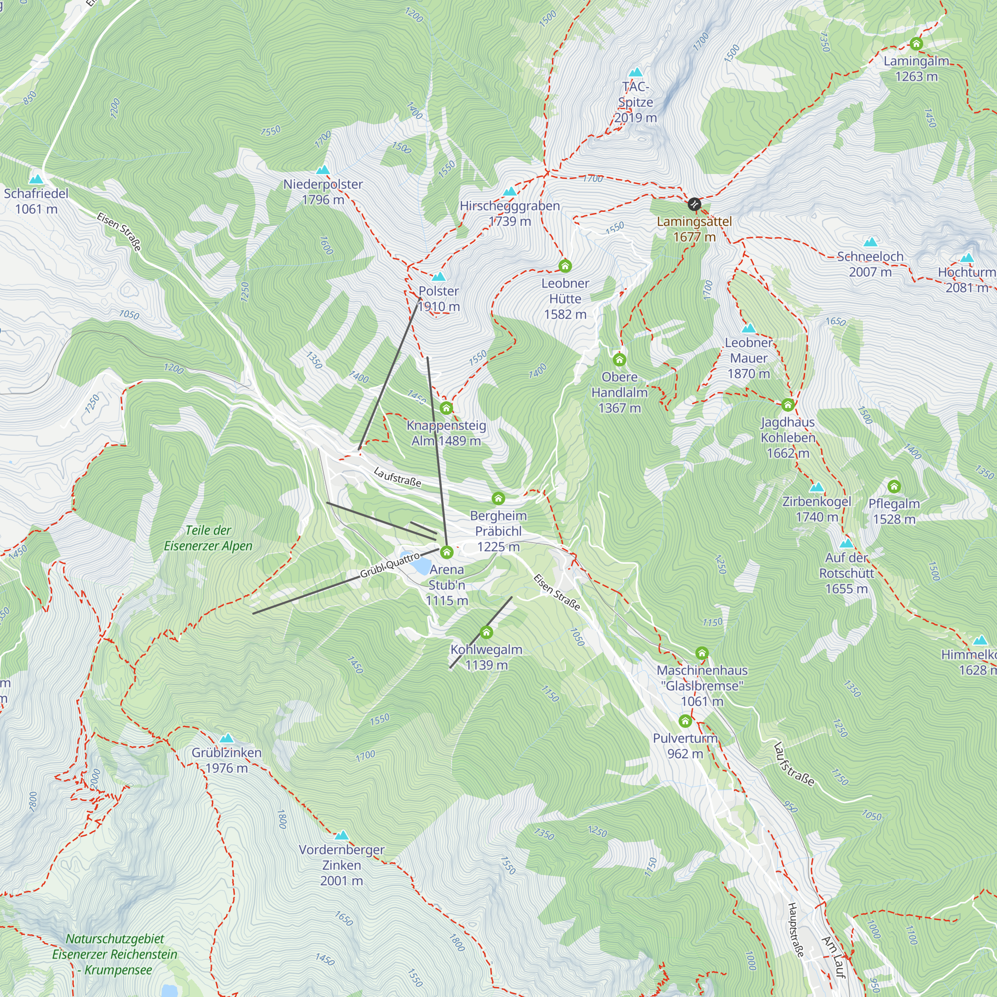 Bergheim Präbichl map
