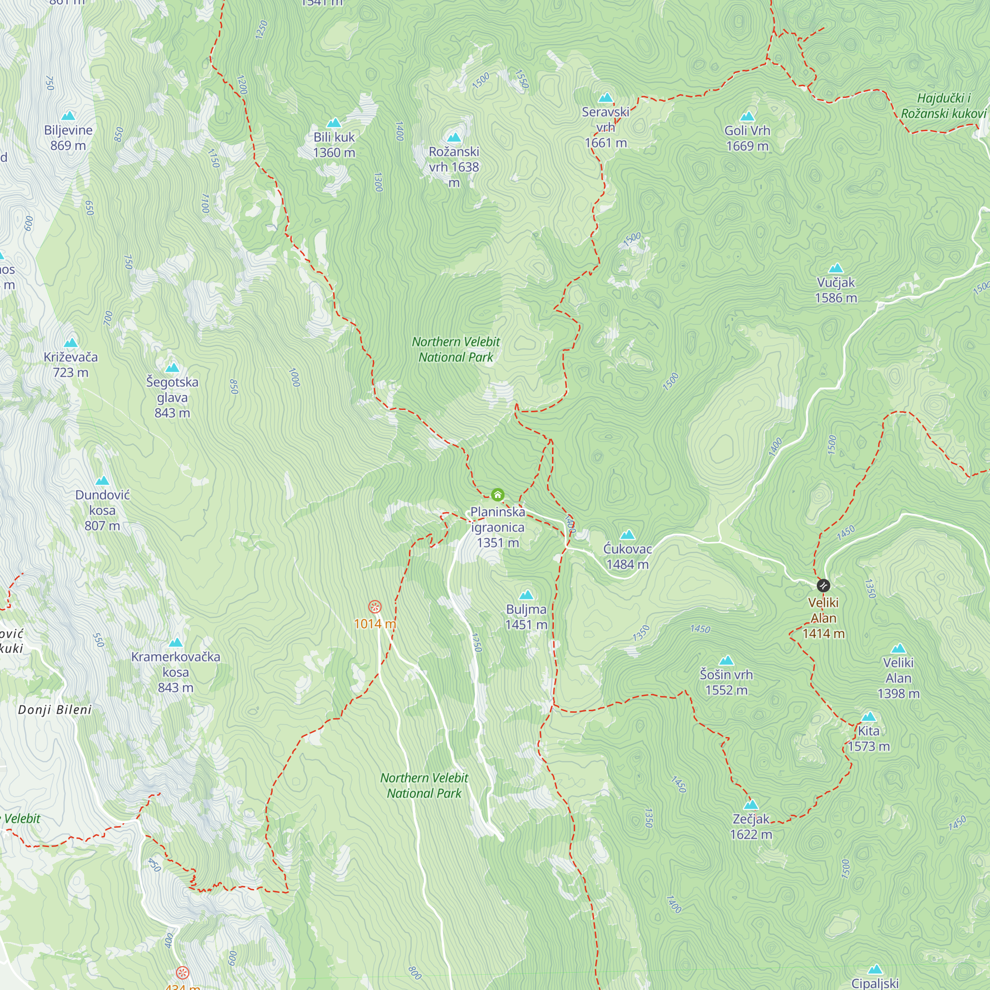 Stan velebitske pijavice map