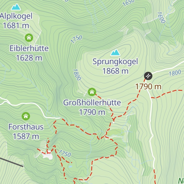 Map of Großhöllerhütte