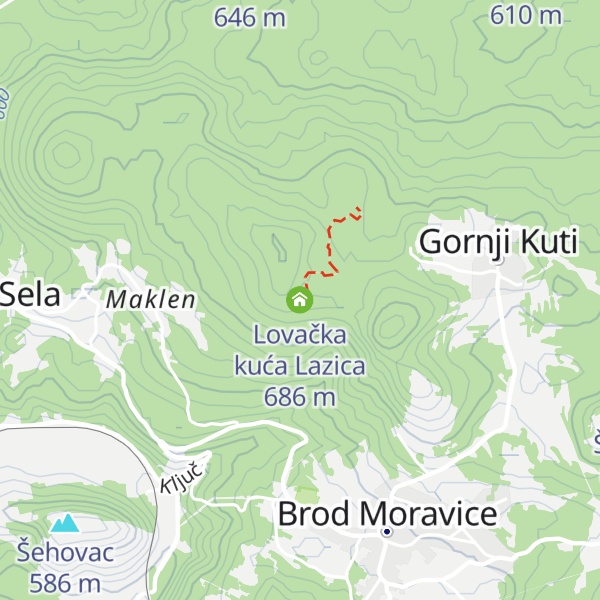 Map of Lovačka kuća Lazica