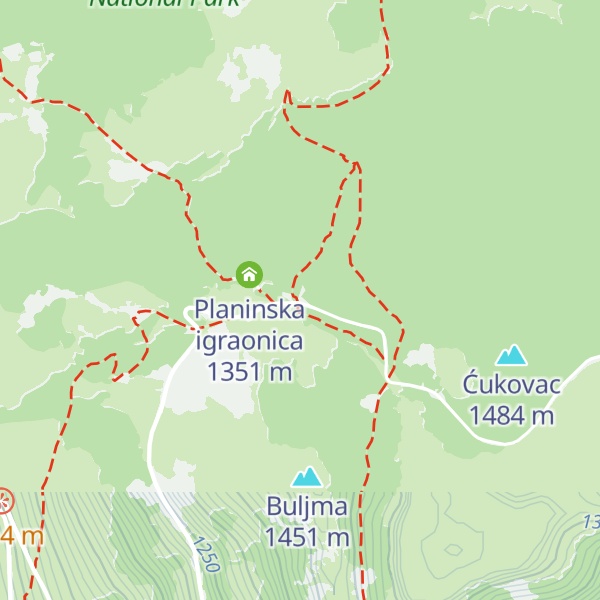 Map of Planinarska kuća Alan