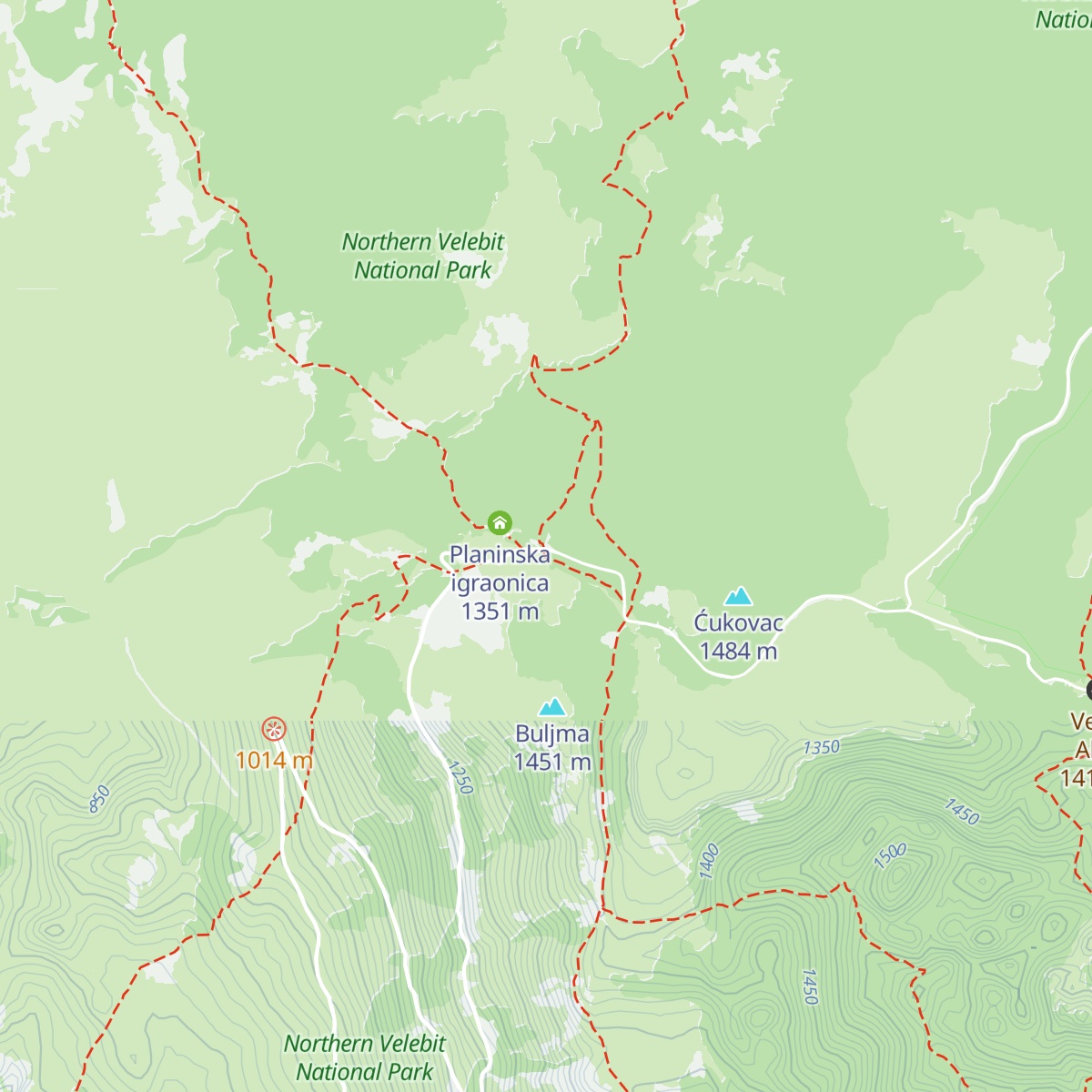 Planinarska kuća Alan map