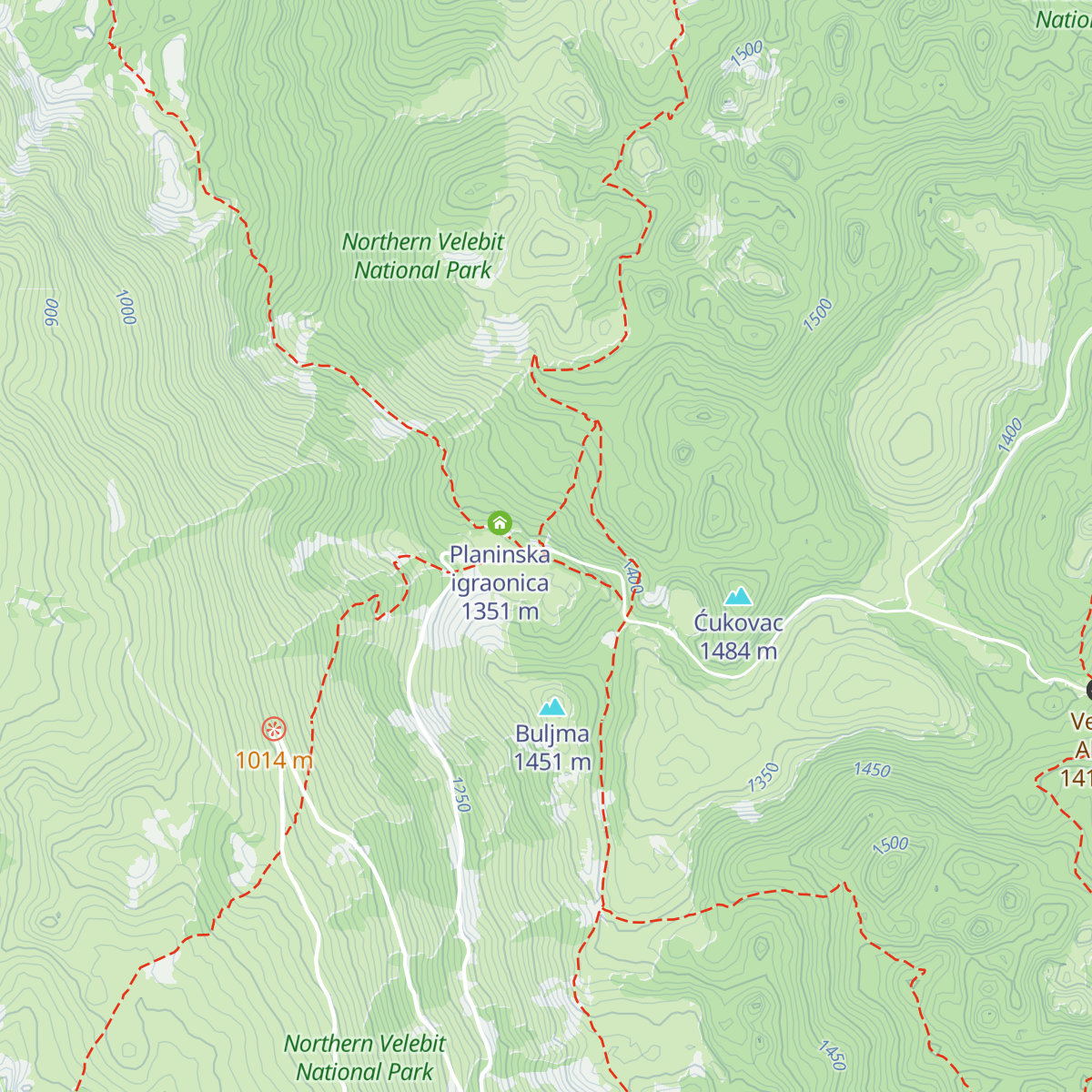 Planinarska kuća Alan map