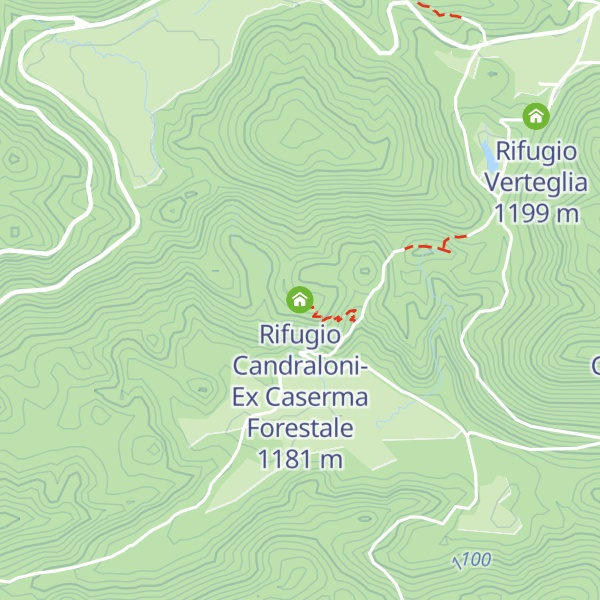 Map of Rifugio Candraloni- Ex Caserma Forestale