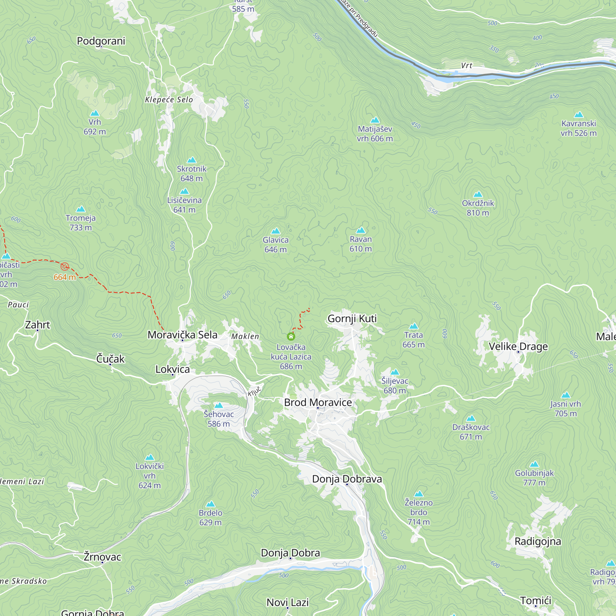Planinarska kuča Lazica map