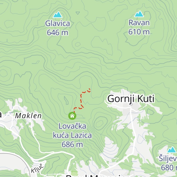 Map of Planinarska kuča Lazica