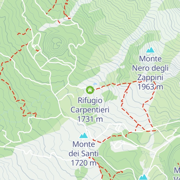 Map of Rifugio Carpentieri