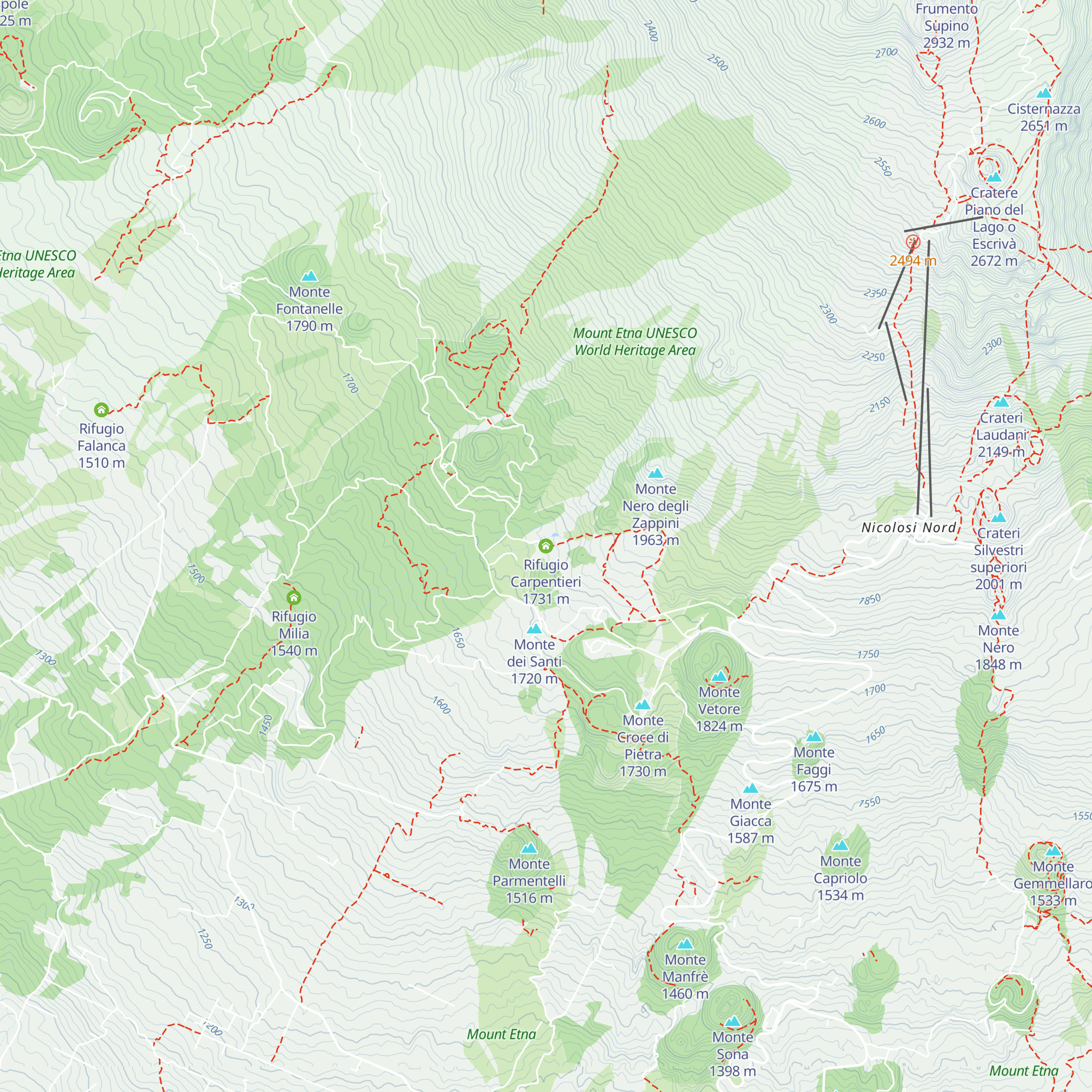 Rifugio Carpentieri map
