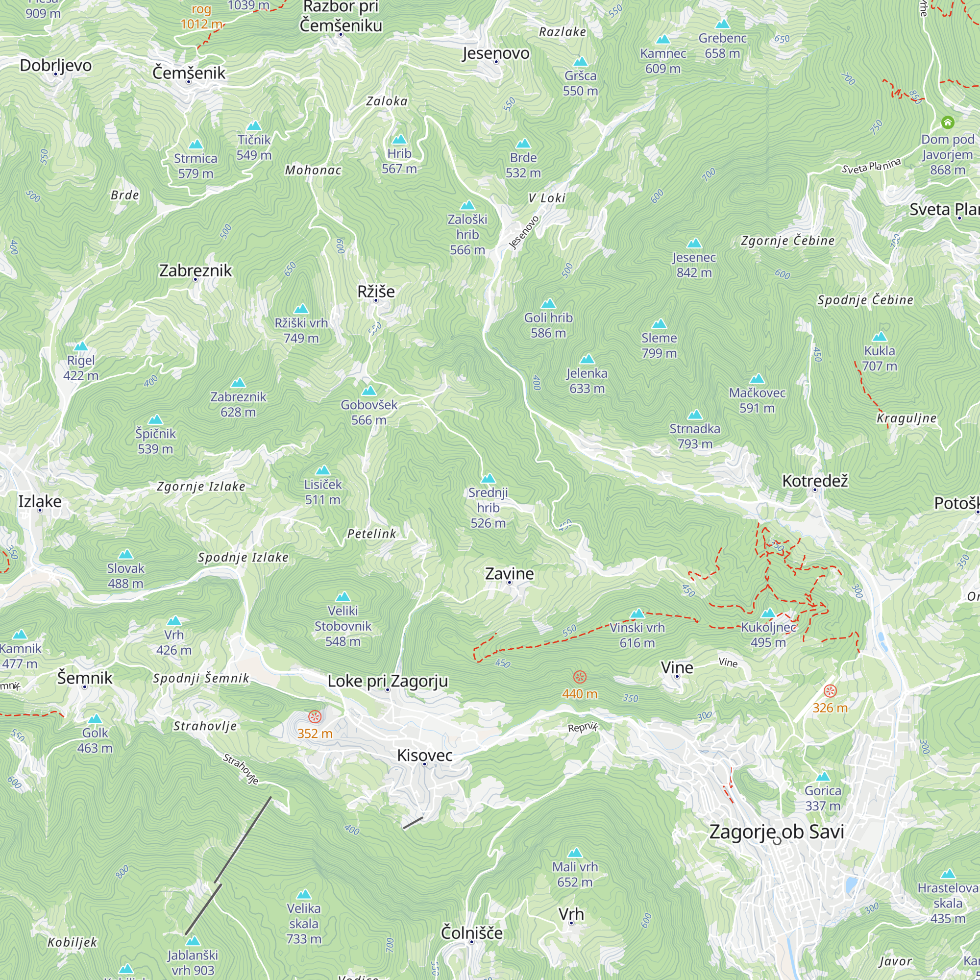 Lovski dom Klančiše (LD Zagorje) map