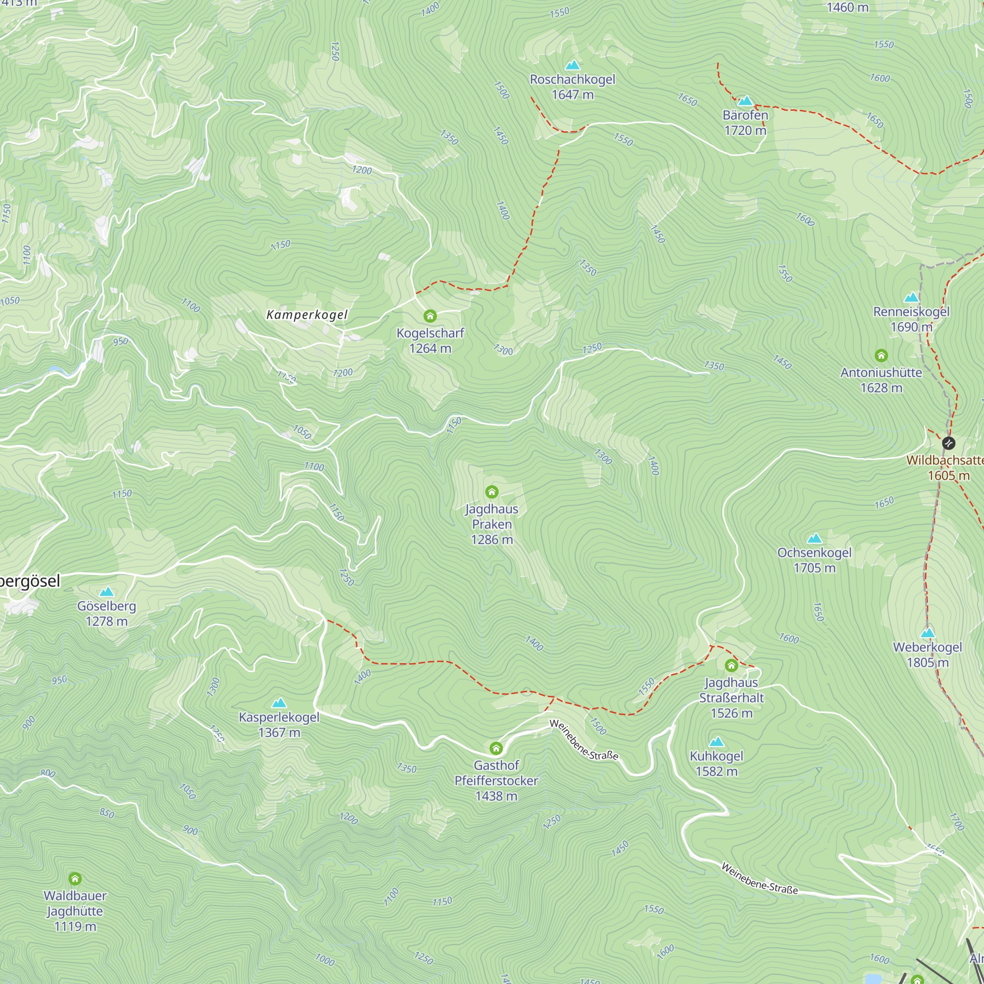 Jagdhaus Praken map