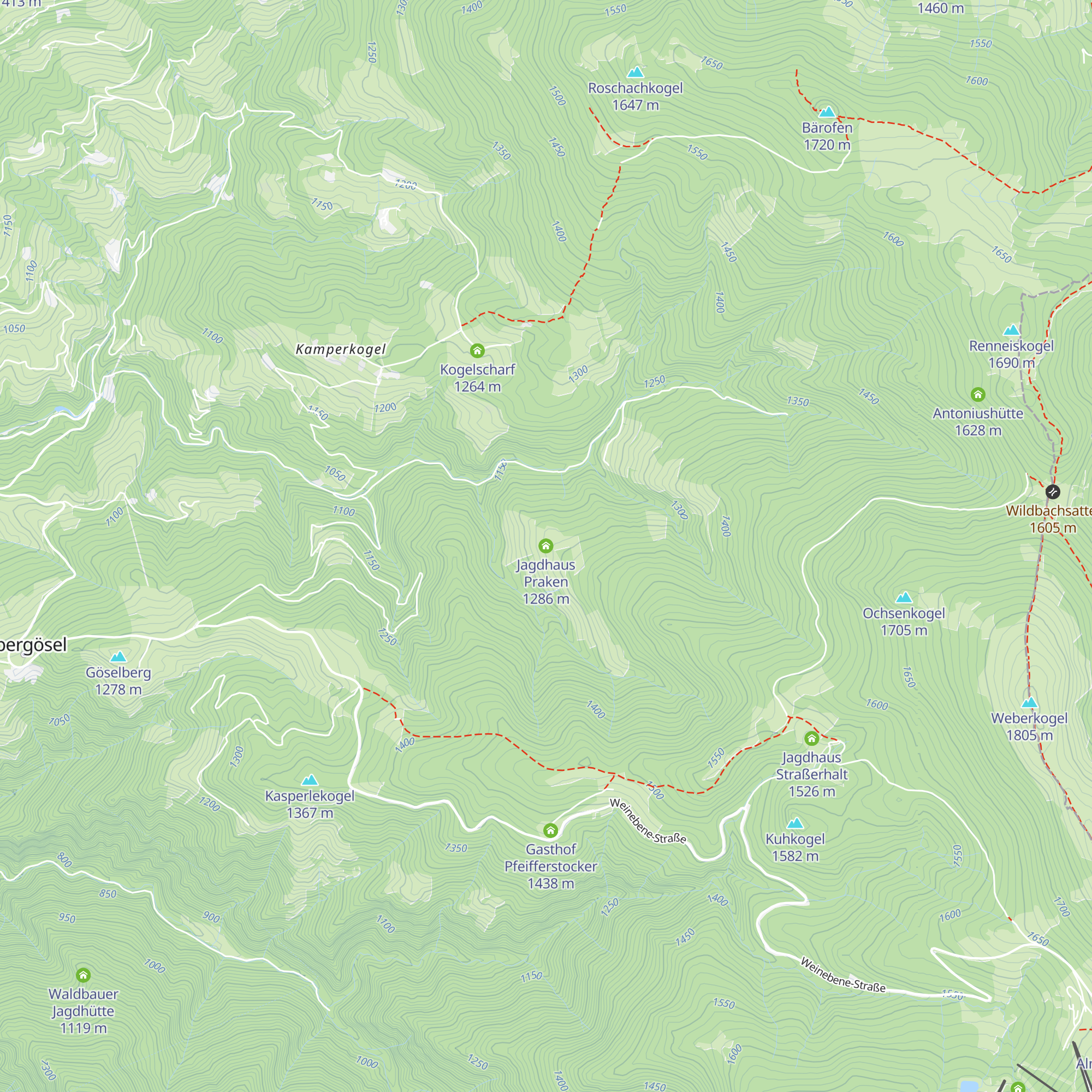 Jagdhaus Praken map