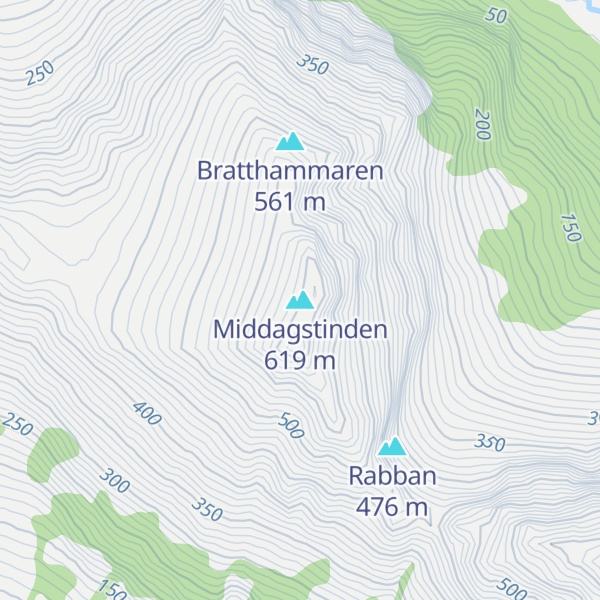 Map of Middagstinden
