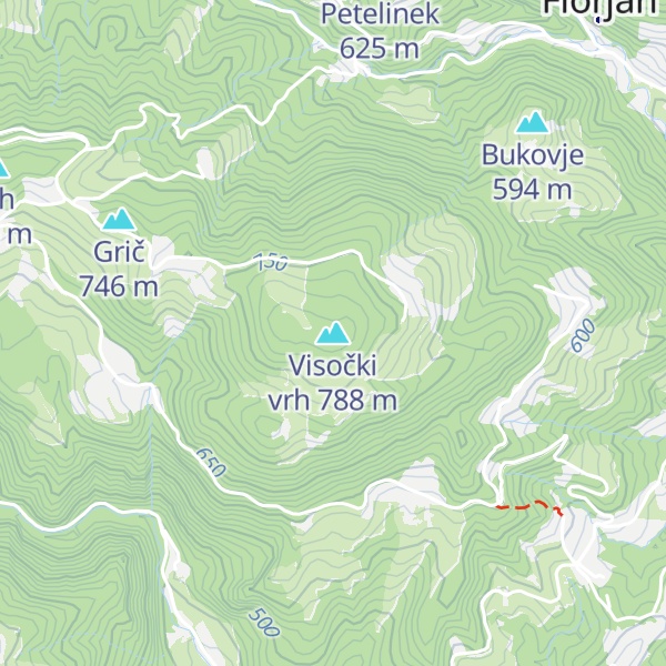 Map of Visočki vrh