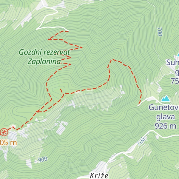 Map of Veliki vrh
