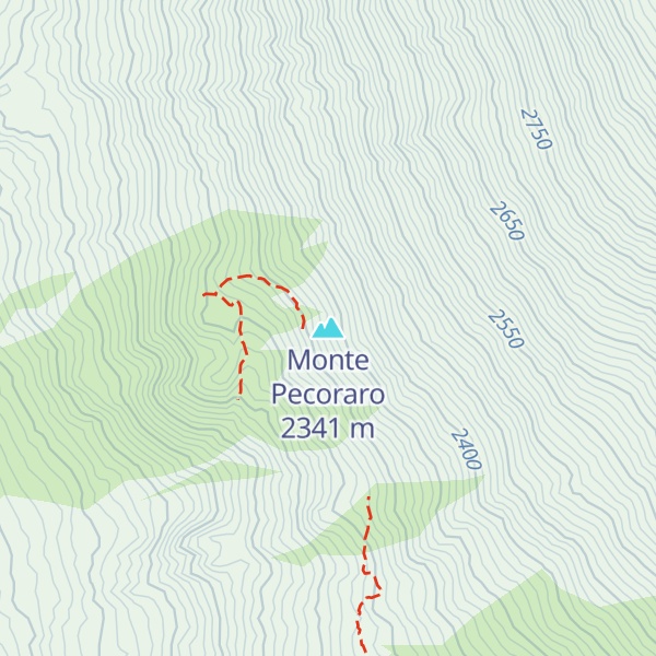 Map of Monte Pecoraro