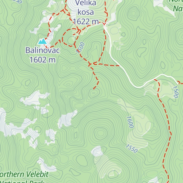Map of Veliki Zavižan