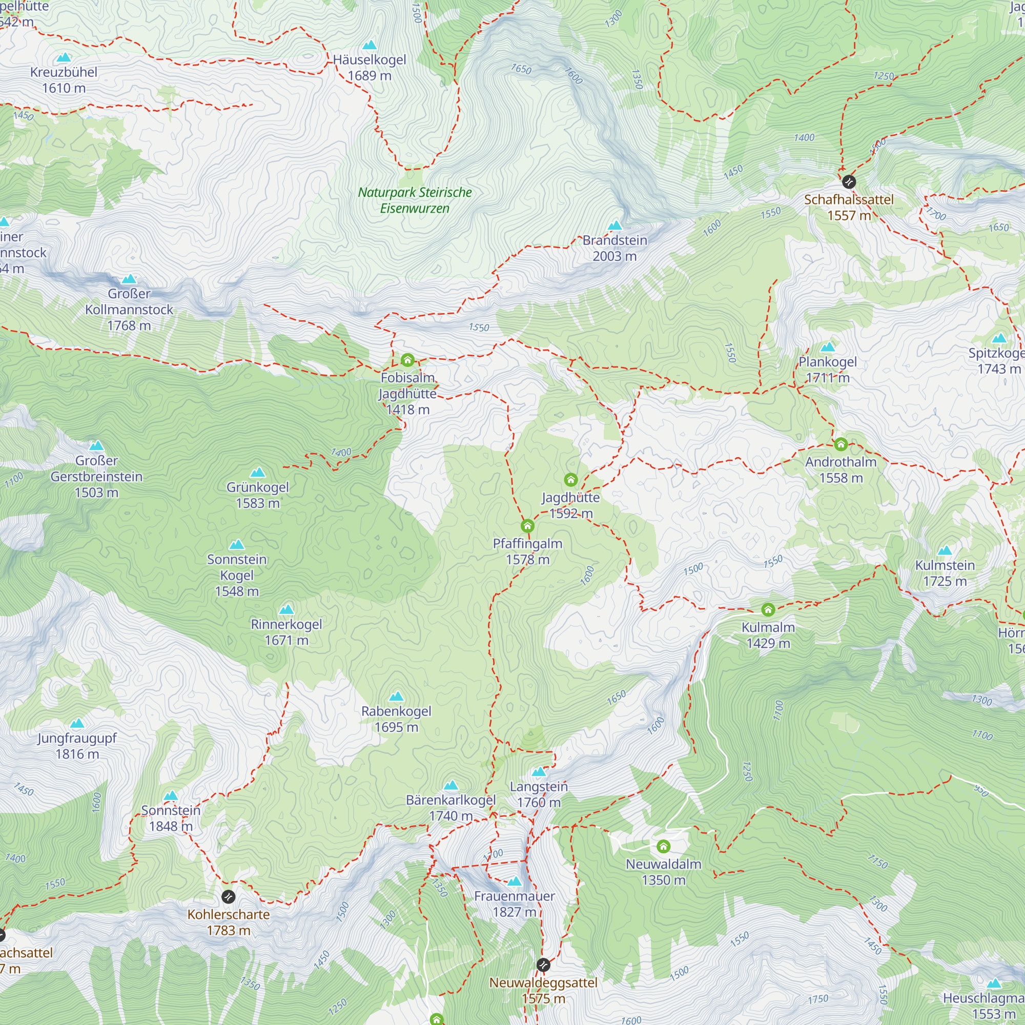 Pfaffingalm Union map